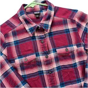 Patagonia Fjord Flannel Shirt Womens 4 Organic Cotton Tartan Plaid Multicolor